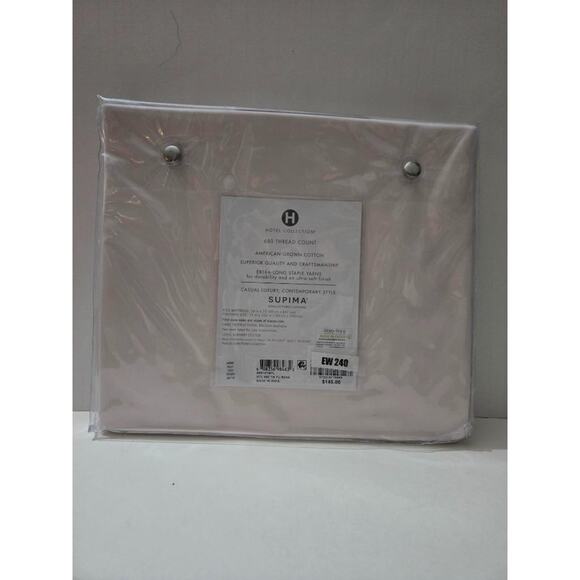 Hotel Collection 680 Thread Count 100% Supima Cotton Twin Rosebud Flat Sheet - Picture 5 of 6